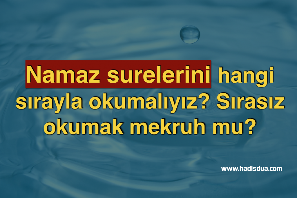 namaz-sureleri-sırası-hadisdua